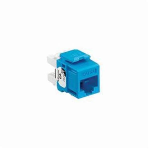 Leviton Extreme Cat 6A Quickport Blue, Connector, Channel-Rated 6110G-RL6